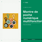 Montre de poche numérique multifonction — LED, 4 coloris